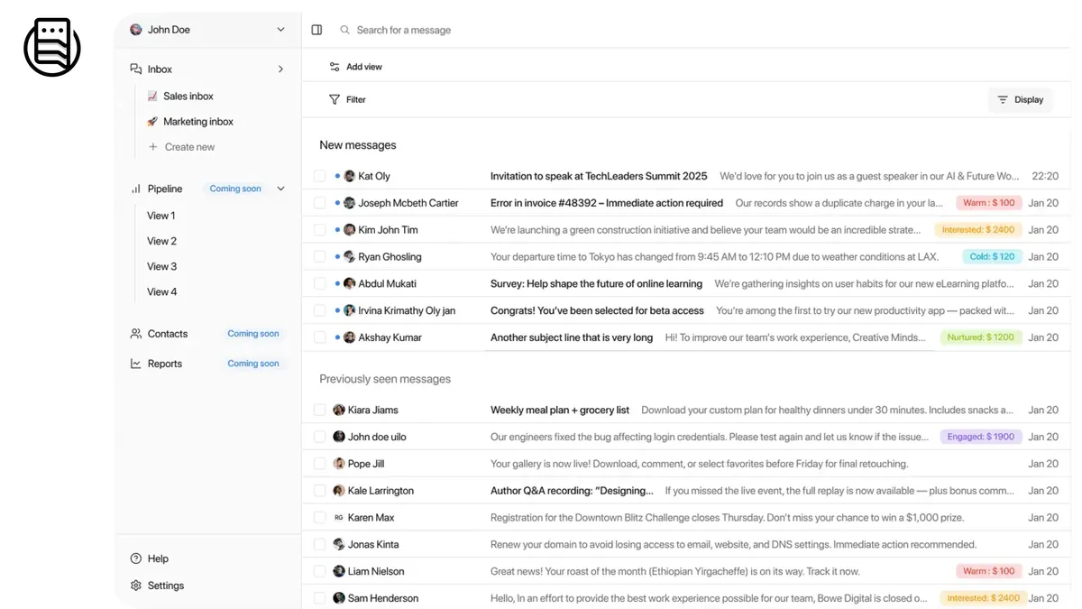 Master Inbox: Best for: B2B sales teams and lead generation agencies 